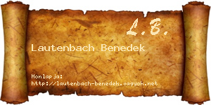 Lautenbach Benedek névjegykártya