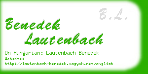 benedek lautenbach business card